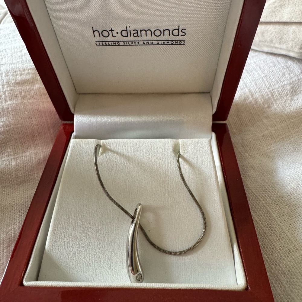 Diamond Supply Co. Sleek Silver Necklace and earrings